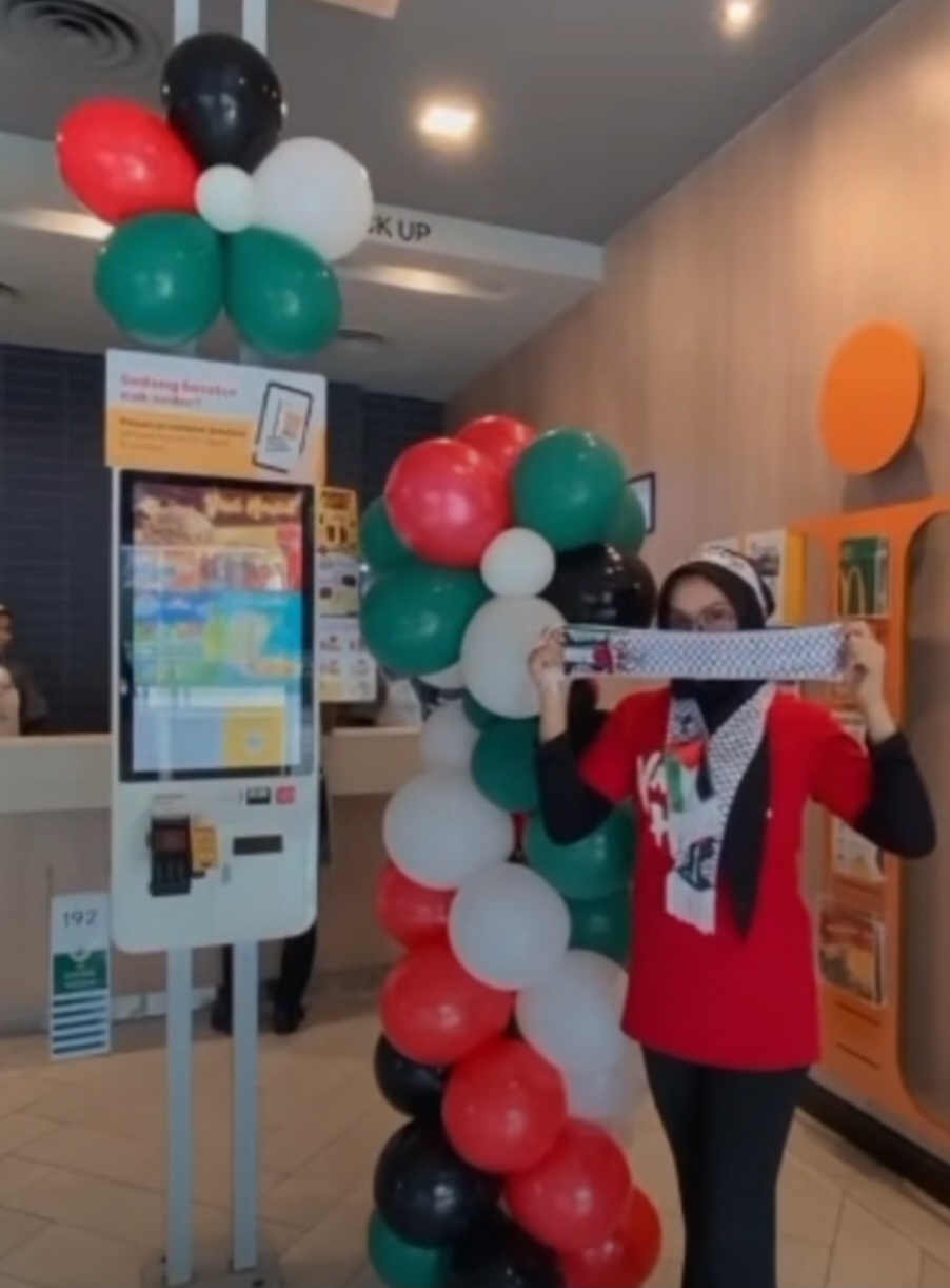McD Indonesia Dekor Outlet Bertema Bendera Palestina, Imbas Seruan Boikot Produk Pro Israel?