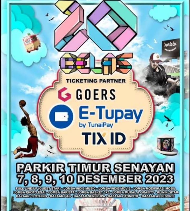 Awal Bulan Depan Ada 20 Belas Fest Carnival 2023 di Parkir Timur Senayan, Berisi Konser Musik, Fashion, Kuliner hingga Turnamen Olahraga