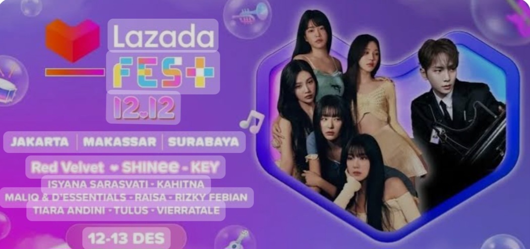 Konser Musik Lazada Fest 12.12, Ada Red Velvet hingga SHINee's KEY, Cek Jadwal dan Harga Tiketnya di Sini
