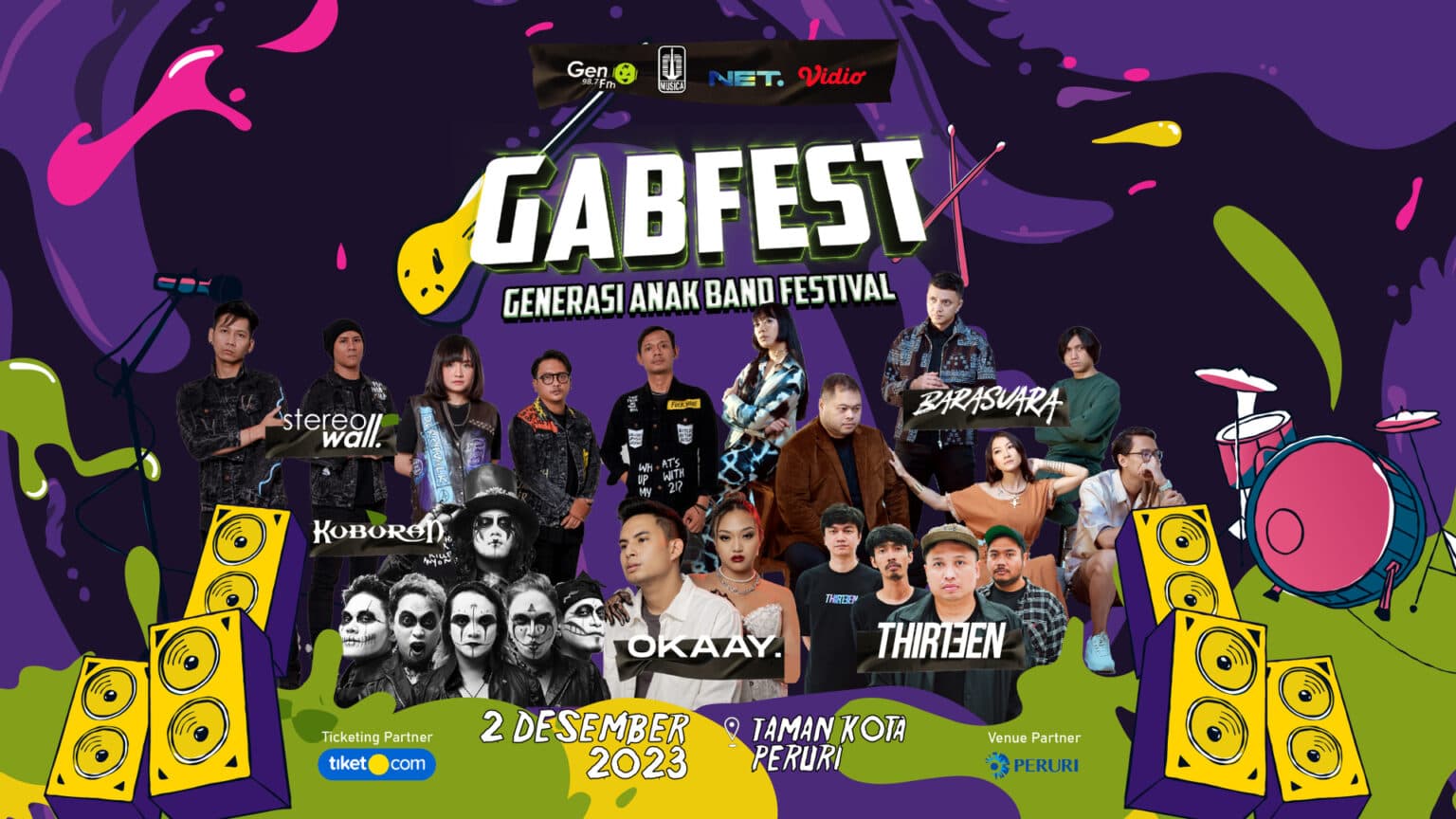 Generasi Anak Band Ayo Merapat! Puncak GABFEST 2023 Digelar Akhir Pekan ini, Ada Stereo Wall, OKAAY, hingga Barasuara, Di Sini Lokasinya