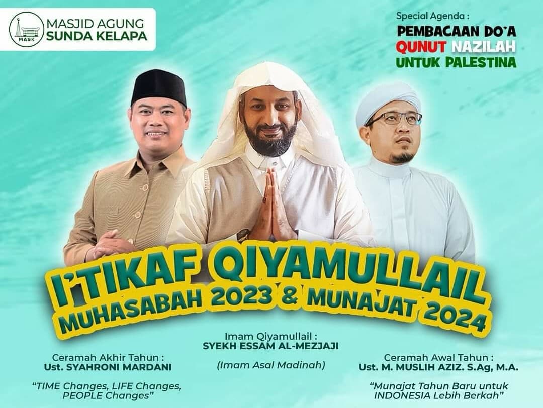 Jadwal Itikaf dan Muhasabah Malam Tahun Baru di Masjid Agung Sunda Kelapa Jakarta, Catat Waktunya di Sini