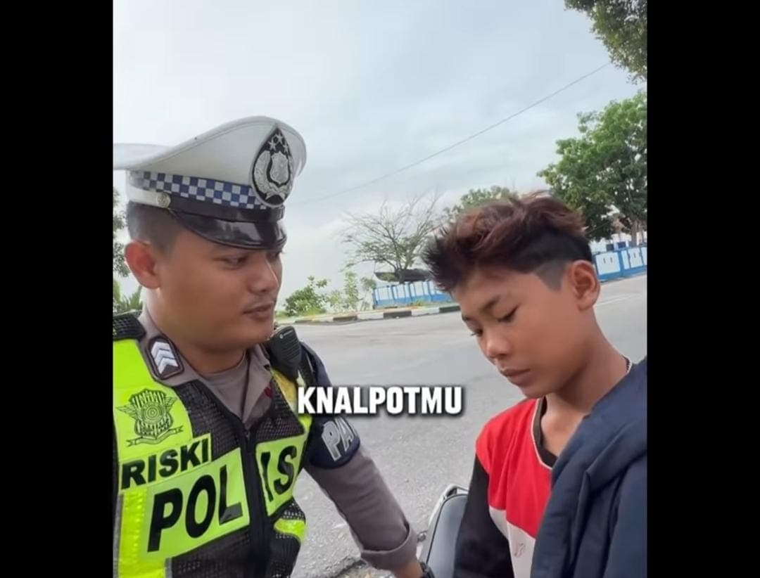 Viral! Ditilang Karena Bawa Motor Knalpot Brong, Remaja Bertato Nangis, Polisi: Malu Sama Tatonya