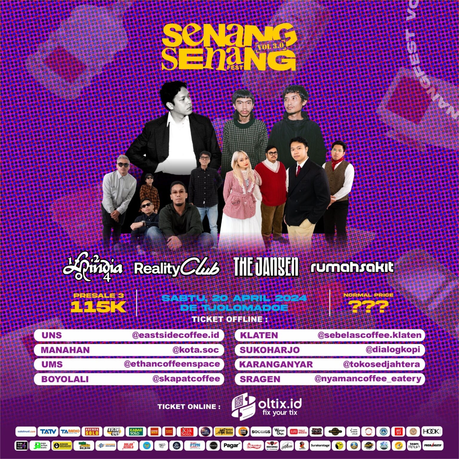Yuk! Senang Senang Festival Bakal Digelar di De Tjolomadoe Karanganyar, pada Sabtu 20 April 2024, Cek Line Up dan Lokasi Beli Tiketnya di Sini