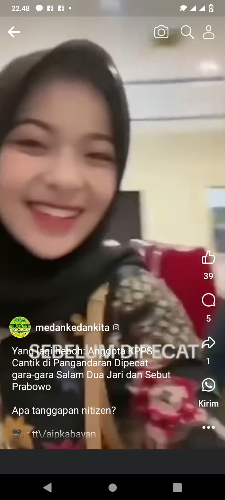 VIRAL, Anggota KPPS Cantik Asal Pangandaran Dipecat Sesaat Usai Pelantikan