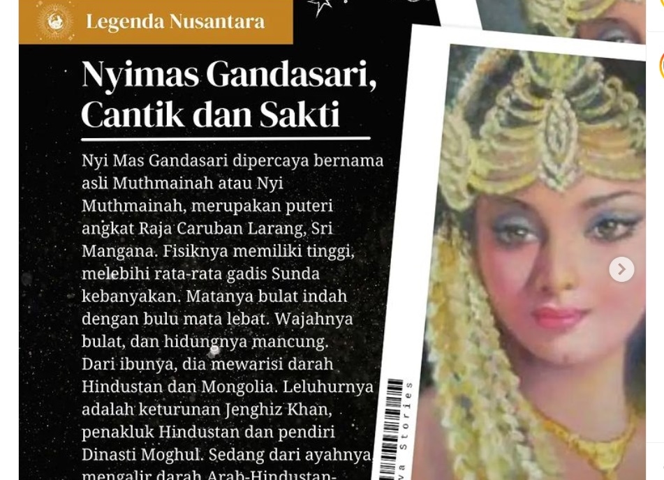 Kisah Nyimas Gandasari: Panglima Perang Perempuan yang Cantik dan Sangat Sakti, Murid Sunan Gunung Jati Cirebon