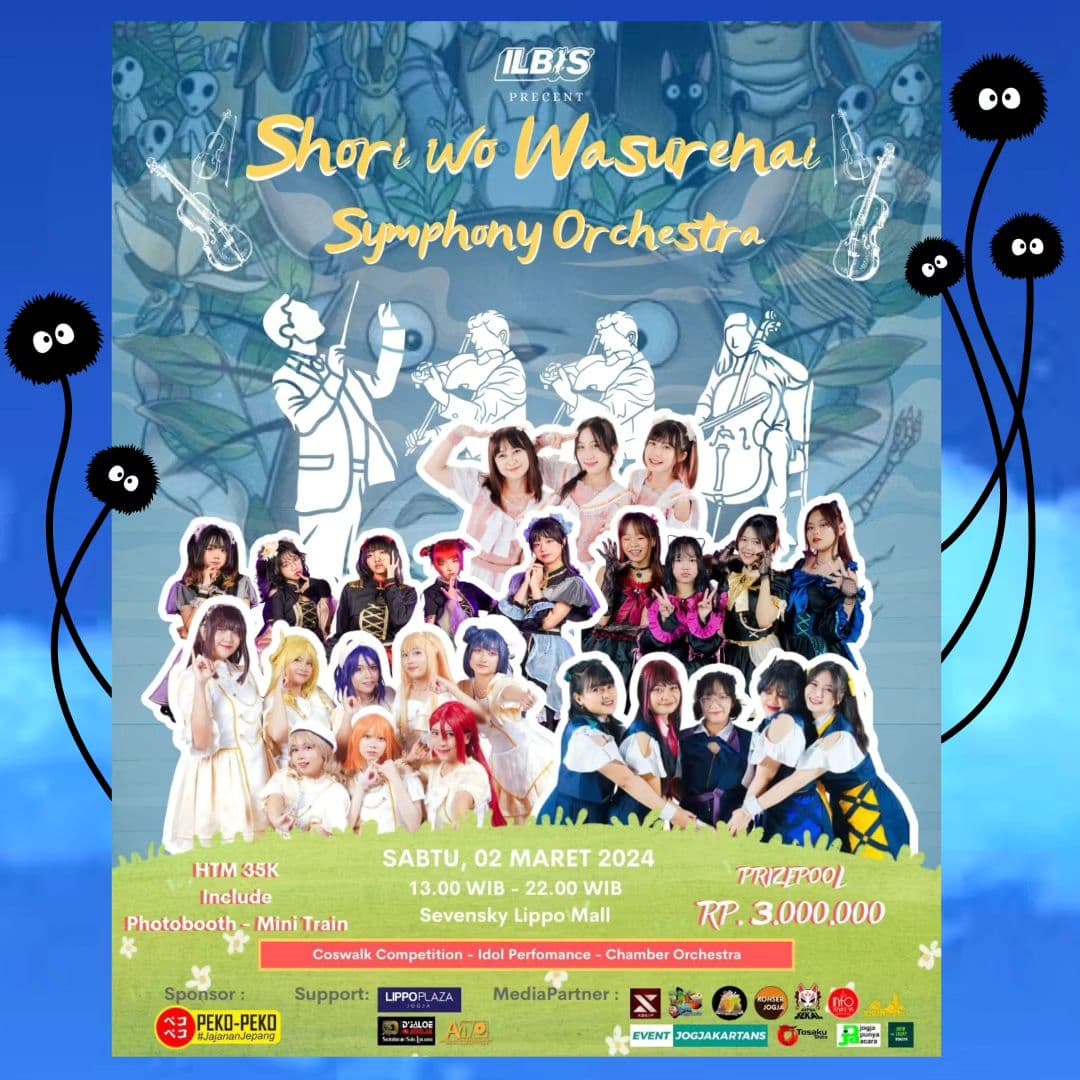 Shori Wo Wasurenai #2: Simfoni Orkestra Lagu-lagu Khas Studio Ghibli di Lippo Plaza Yogyakarta, Catat Tanggalnya