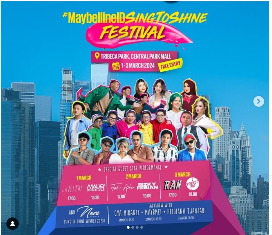 Jangan Lupa! Besok Ada Konser Gratis di Central Park Mall Jakarta Barat, Menampilkan Idgitaf dan MALIQ & D'Essentials, Simak Jadwalnya di Sini