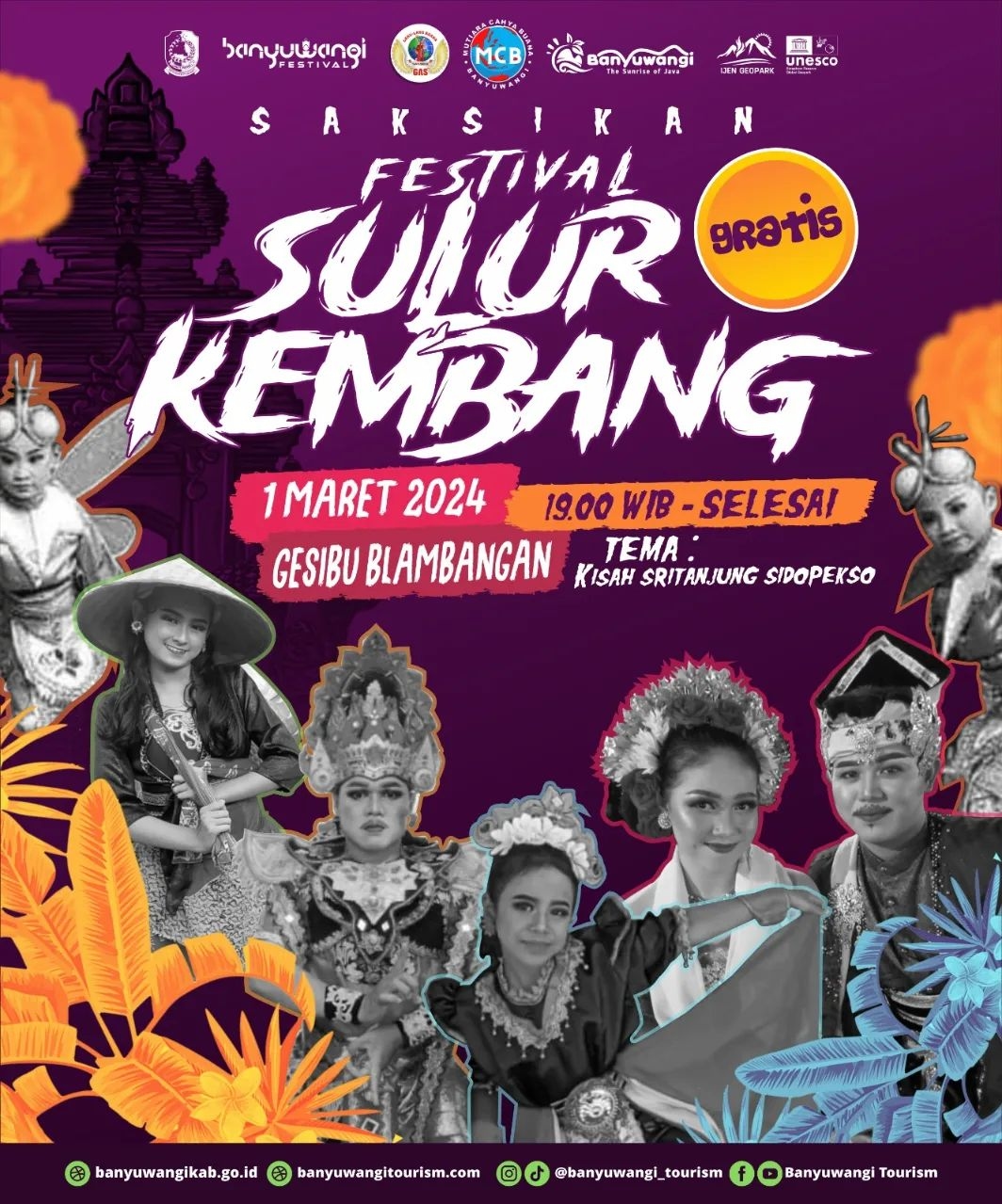 Hiburan Gratis untuk Warga Banyuwangi! Festival Sulur Kembang 2024: Kisah Sritanjung Sidopekso Bakal Digelar di Gesibu Blambangan