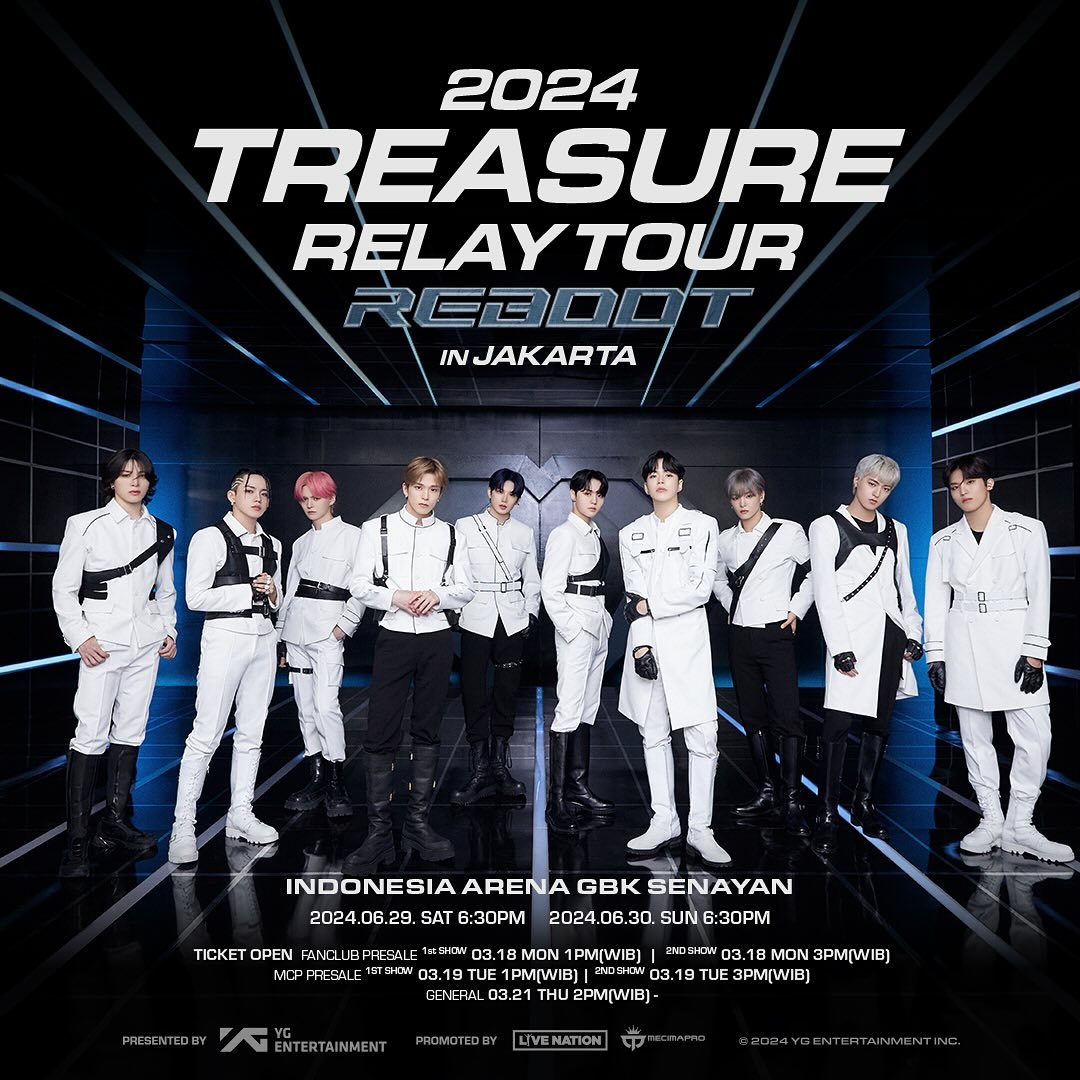 CATAT! Grup K-pop TREASURE Bakal Kembali Konser di Jakarta Pada 29-30 Juni 2024, Segini Harga Tiketnya