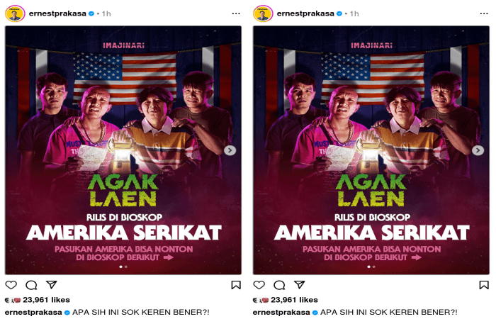 Film Agak Laen Diboyong ke Amerika Serikat, Ernest Prakarsa Bilang Sok Keren dan Joko Anwar Ucapkan Selamat ke Jegel Dkk