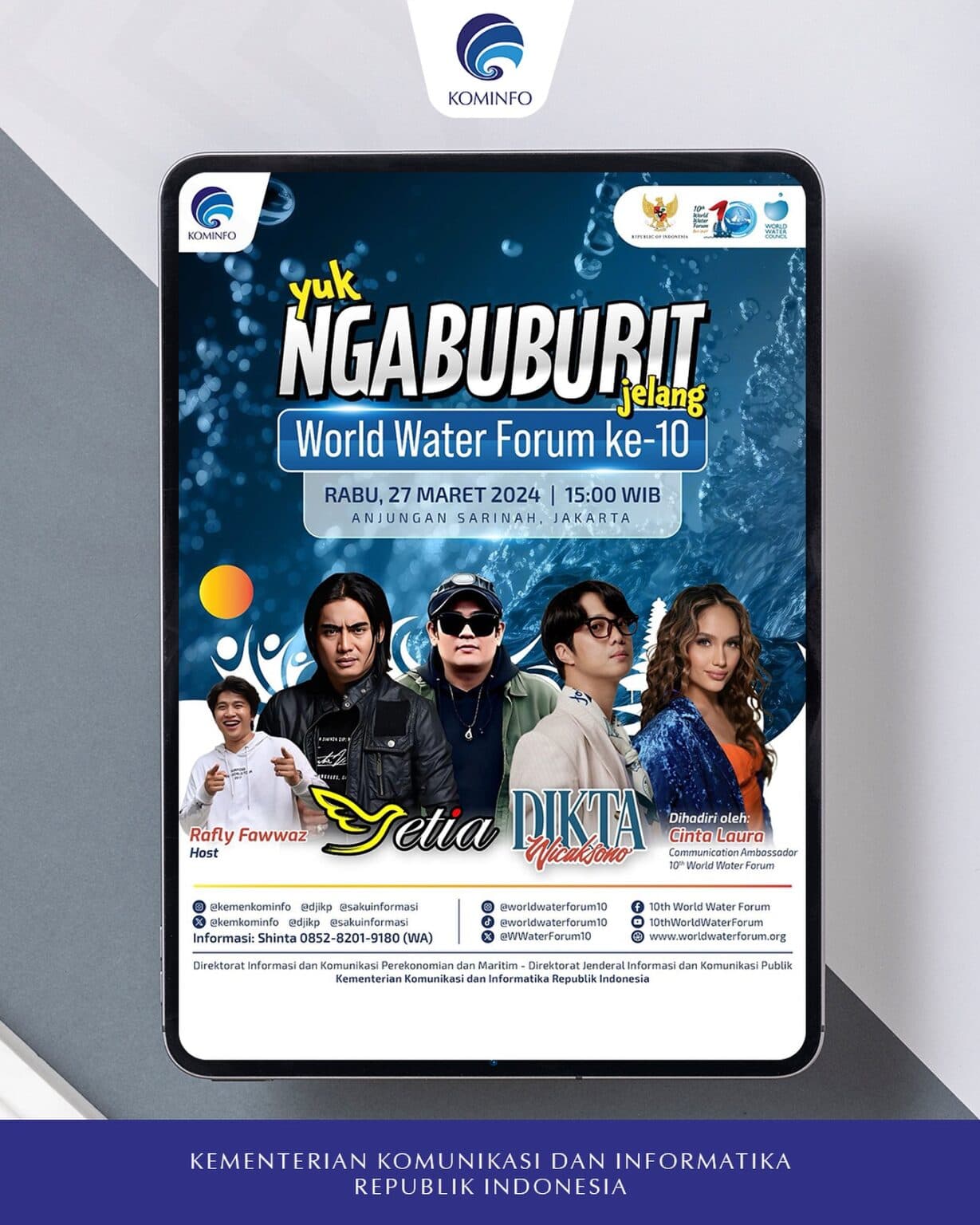 Yuk! Ngabuburit Bareng Cinta Laura, Setia Band dan Dikta di Anjungan Sarinah Jakarta, Rabu Besok Sore. Gratis Loh!