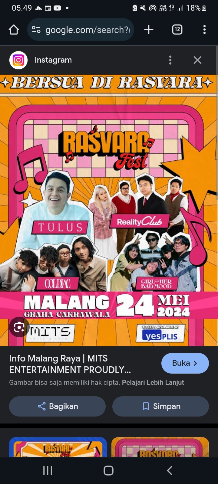Datang Yuks ke Rasvari Fest Malang, Ada Tulus di Konser Musik dan Kuliner yang Tersaji dalam Satu Ruang