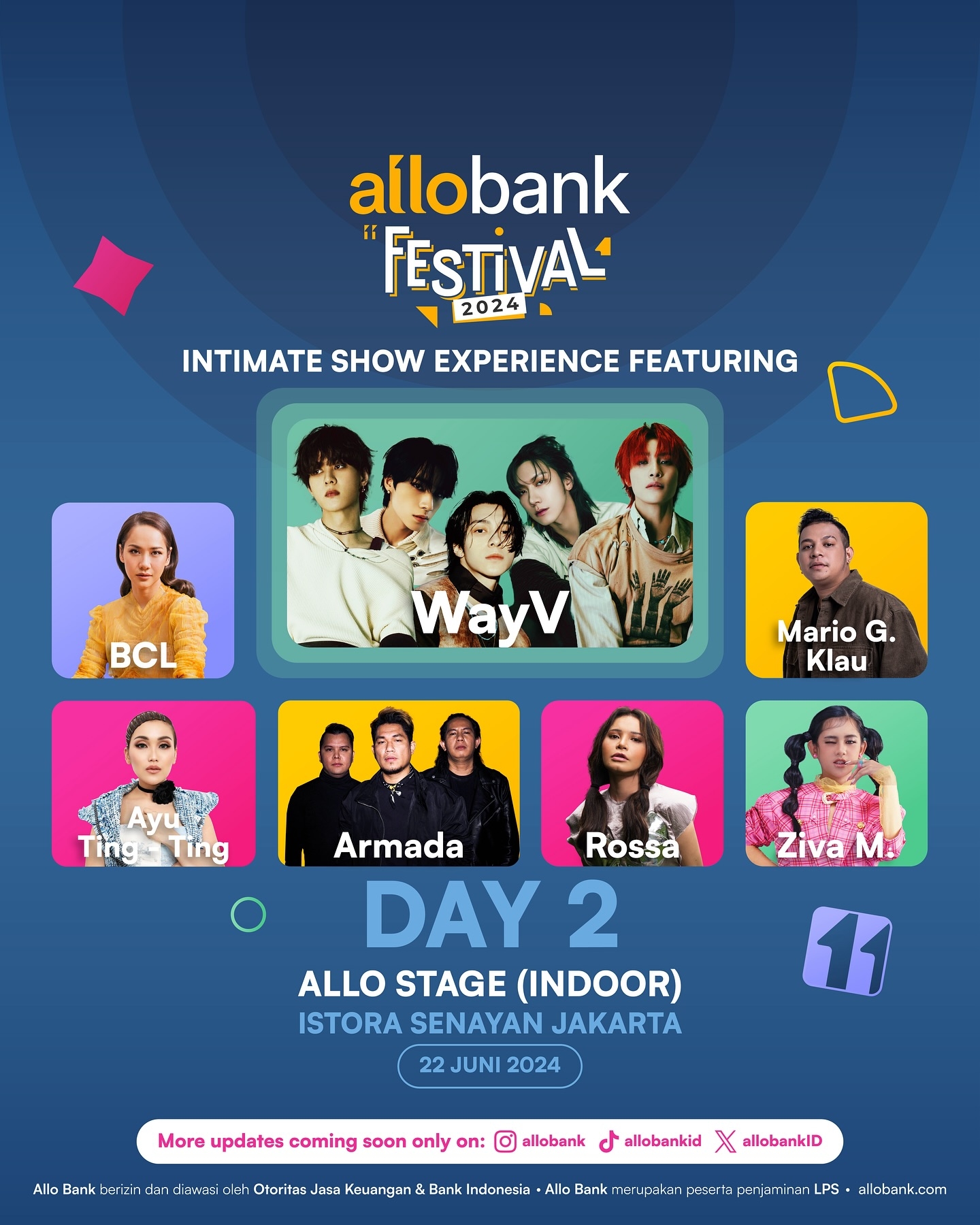 SIMAK! Line-Up Fase Kedua Allo Bank Festival 2024 di Istora Senayan, Ada BCL, Ayu Ting Ting, Rossa hingga Reality Club