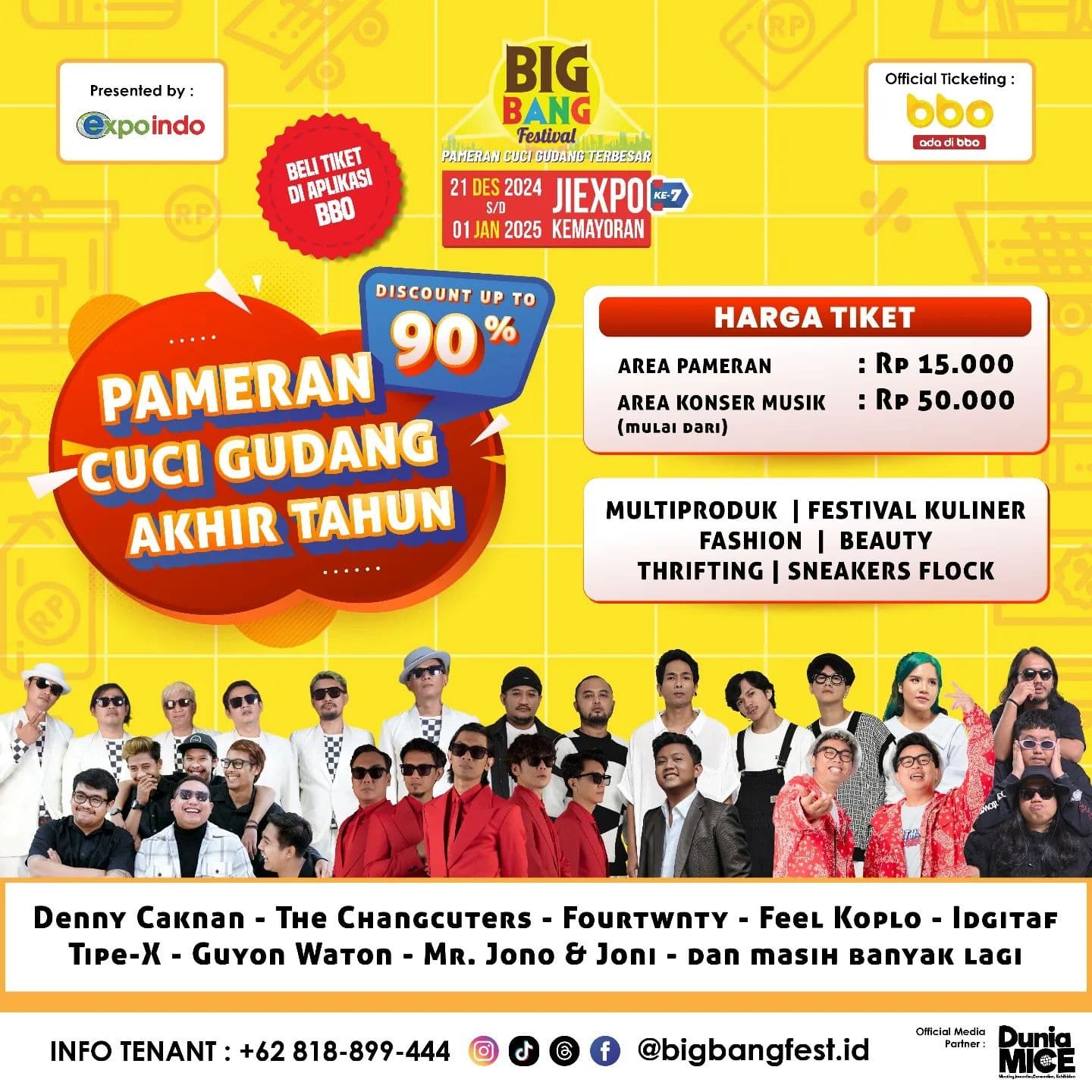 Berikut Line Up dan Rundown Konser Big Bang Festival 2024 Akhir Pekan Ini, 27-29 Desember: Ada Guyon Waton, Happy Asmara, hingga Gildcoustic