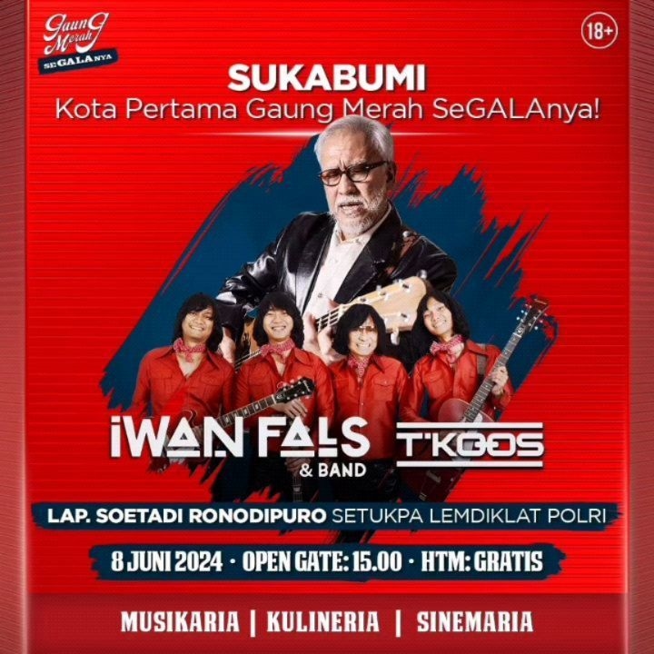 JANGAN LUPA! Konser Gratis Iwan Fals Besok Sabtu, Catat Lokasi dan Waktunya di Sini