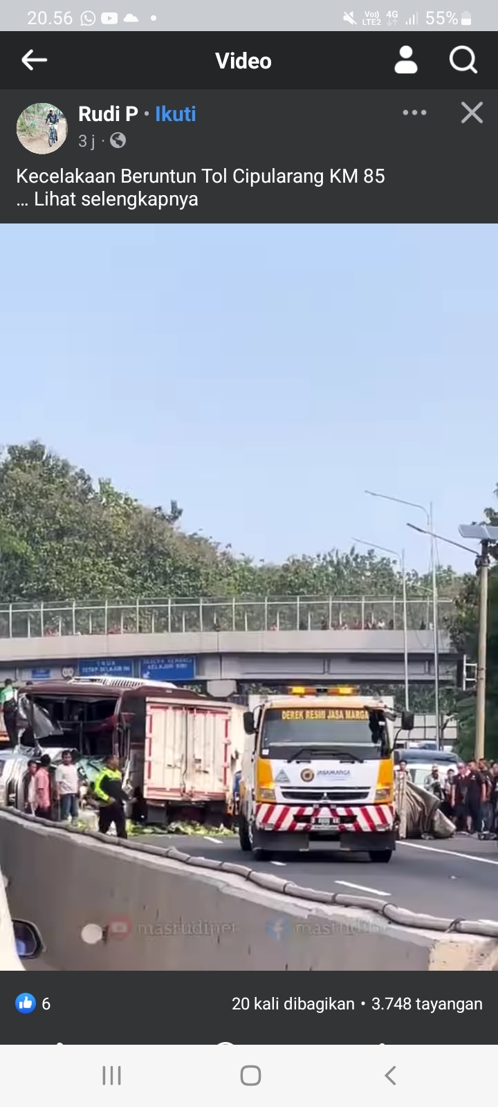 Kecelakaan Maut di Tol Japek KM 68, Sopir Truk Meninggal Dunia Terjepit di Kabin Kendaraan