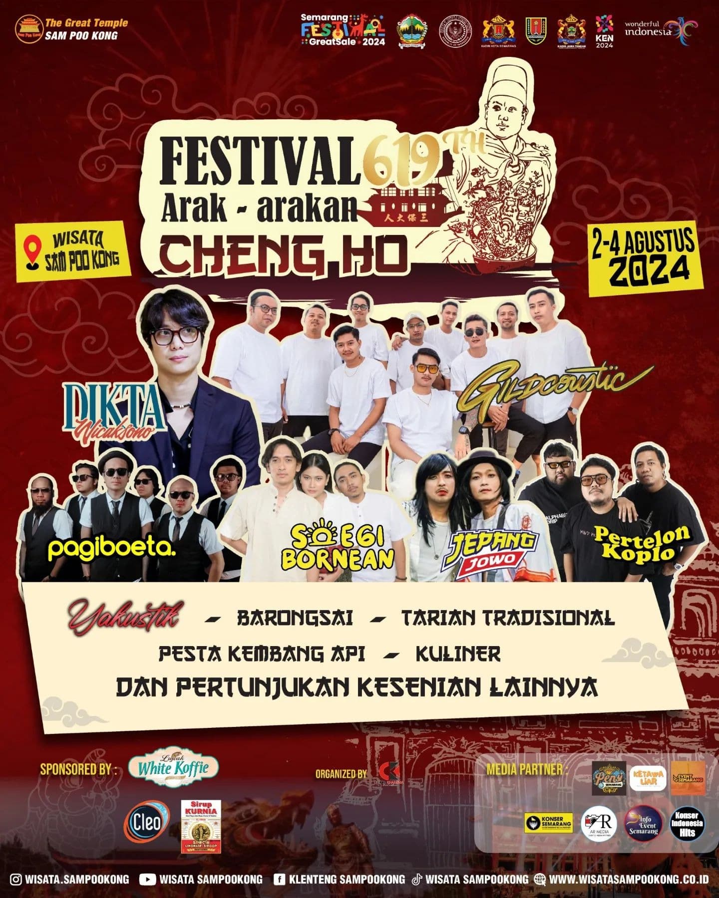 Yuk! Meriahkan Festival Arak-Arakan Cheng Ho di Semarang Awal Bulan Depan, Ada Gildcoustic, Dikta Wicaksono hingga Pertelon Koplo