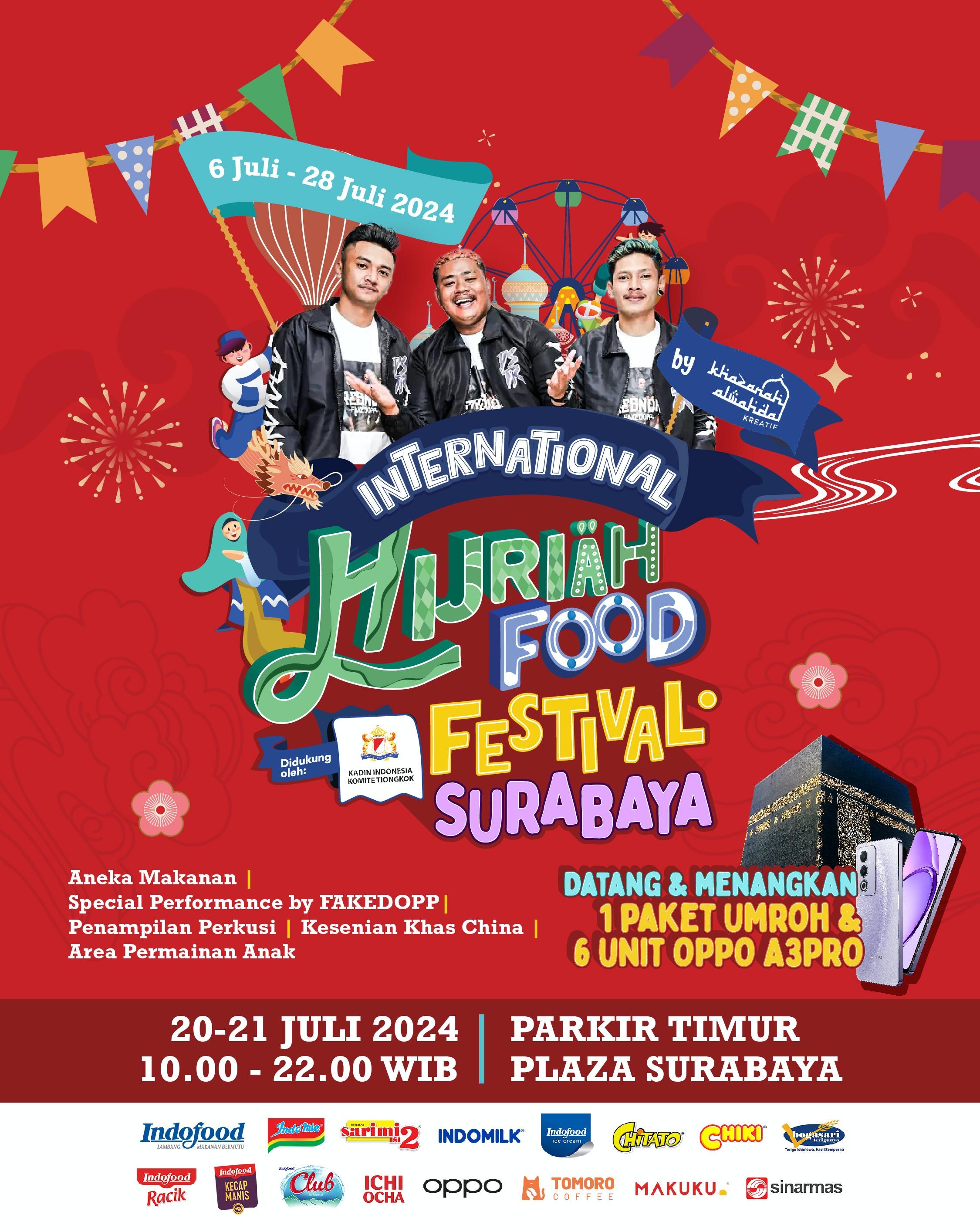 Datang Yuks! International Hijriah Food Festival Surabaya Digelar 20-21 Juli 2024 di Parkir Timur Plaza Surabaya