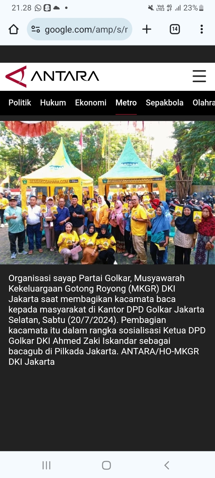 Dukungan Zaki Iskandar sebagai Bacagub DKI Jakarta Terus Menguat dari Sayap Partai Golkar, MKGR Kembali Sosialisasi dengan Bagi Kacamata di Jaksel