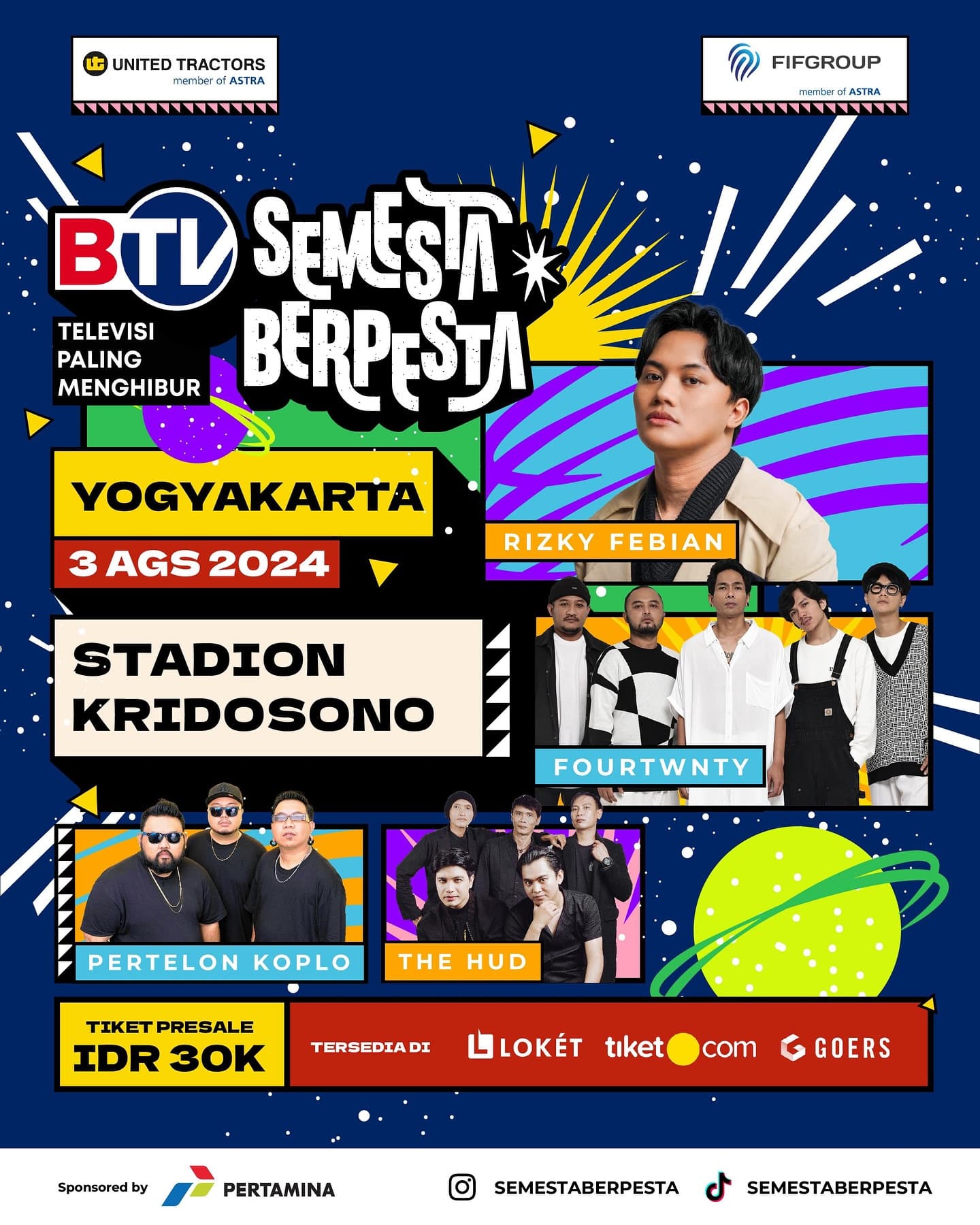 Tiketnya Murah Banget! Semesta Berpesta Bakal Kembali Hadir di Jogja Menampilkan Rizky Febian, Fourtwenty hingga Pertelon Koplo, Catat Tanggalnya