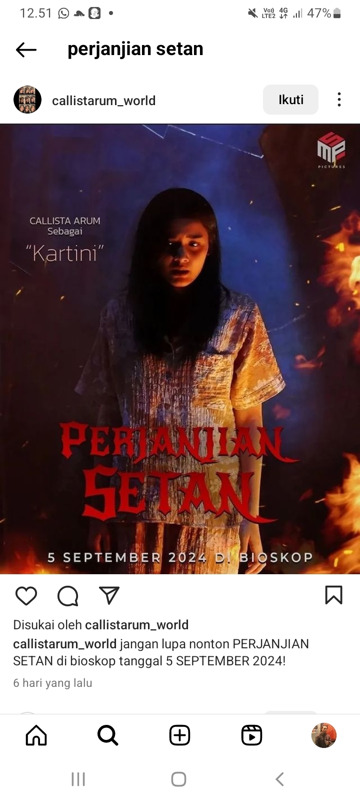 Film Horor Perjanjian Setan Bakal Tayang, Kisah Mahasiswi Rantau yang Akan Dijadikan Tumbal di Sebuah Kamar Kos