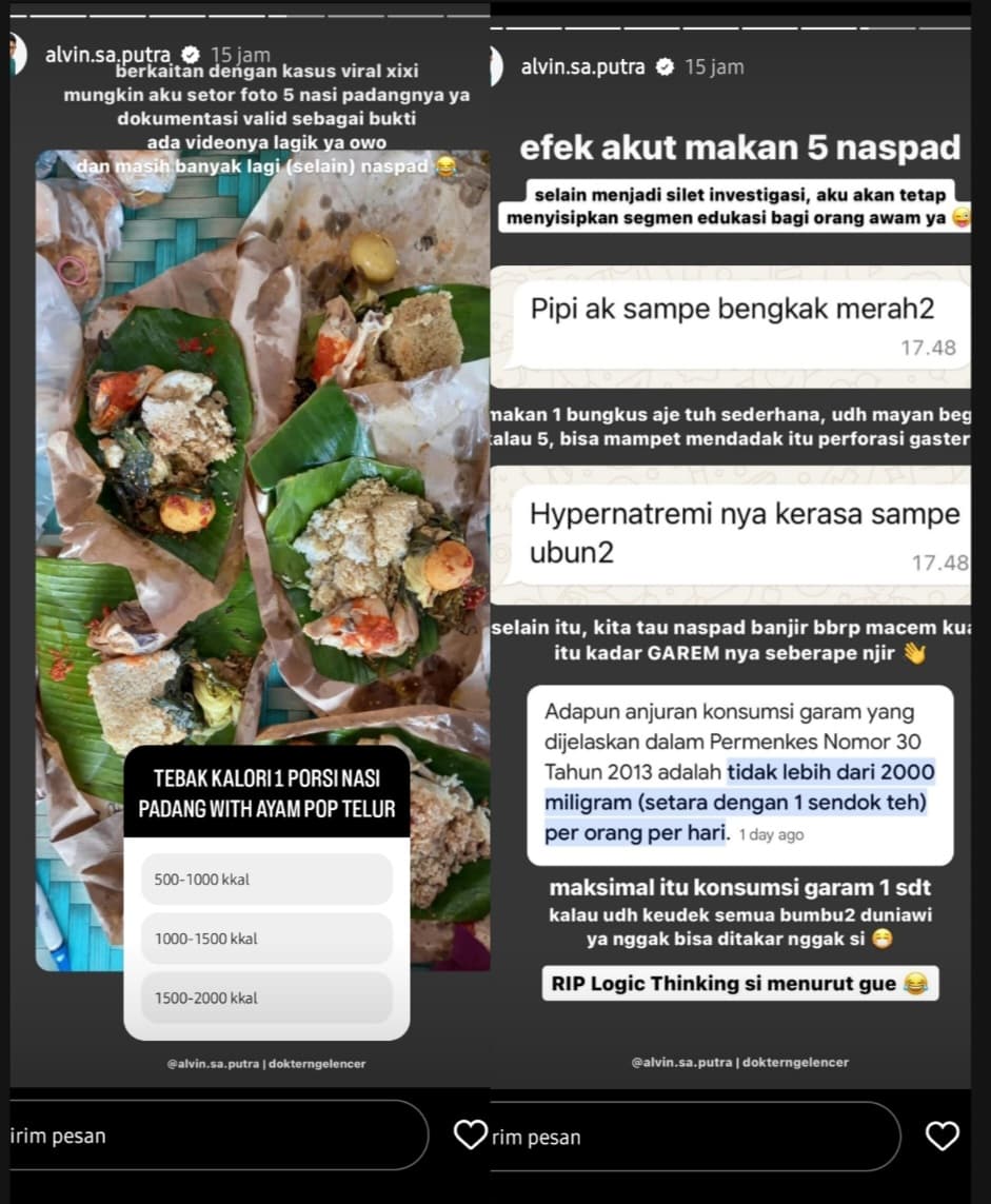 Ramai Isu Bullying Dilingkungan PPDS, Dokter Ini Beri Penjelasan Efek Makan Nasi Padang 5 Bungkus Bagi Tubuh