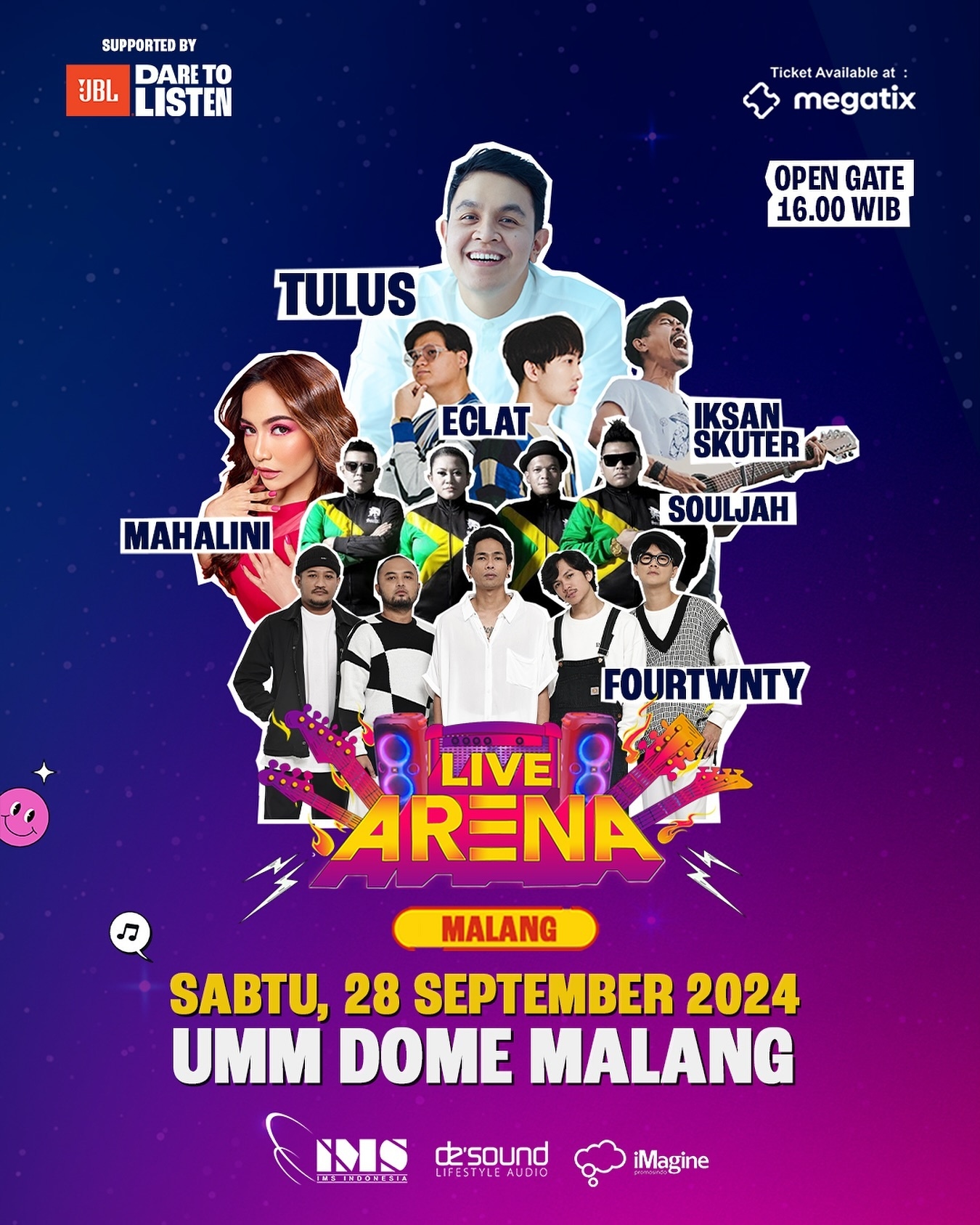 SAKSIKAN! Konser Live Arena Festival 2024 di UMM Dome Malang Menghadirkan Mahalini, Tulus hingga Fourtwnty, Catat Tanggalnya
