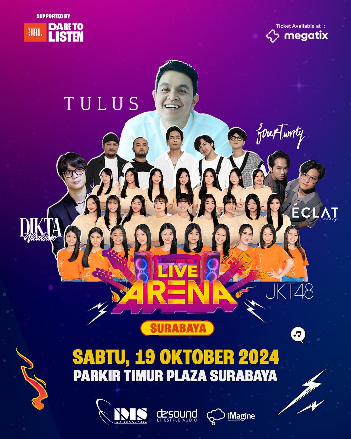 SERBU! JKT48, Fourtwnty, hingga Tulus Bakal Meriahkan Live Arena Festival 2024 di Surabaya, Catat Lokasi dan Tanggal Acaranya