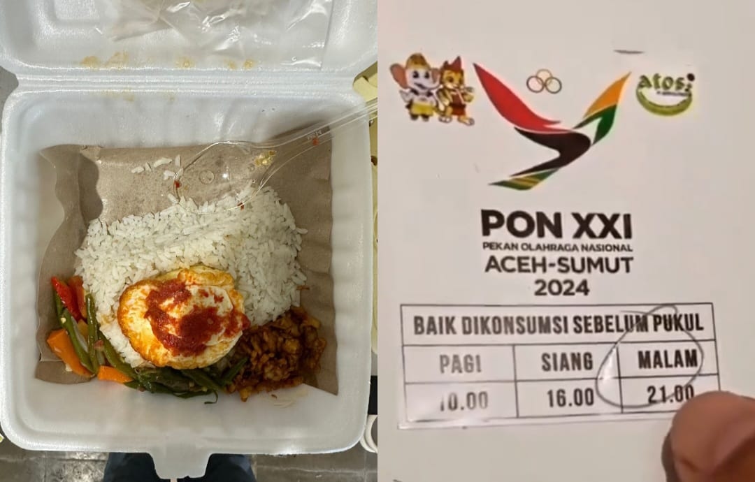 Kualitas Konsumsi PON Aceh - Sumut 2024 Seharga Rp50 Ribu Per Porsi Mirip Nasi Bungkus 5 Ribuan, Panpel Langsung Layangkan Protes