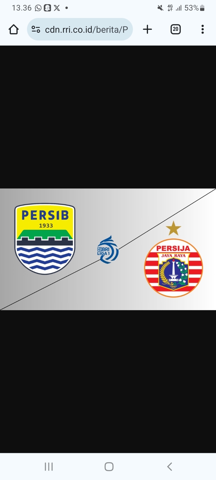 Link Live Streaming Persib Vs Persija dan Jadwal Siaran Langsung di Indosiar Pukul 15.30 WIB