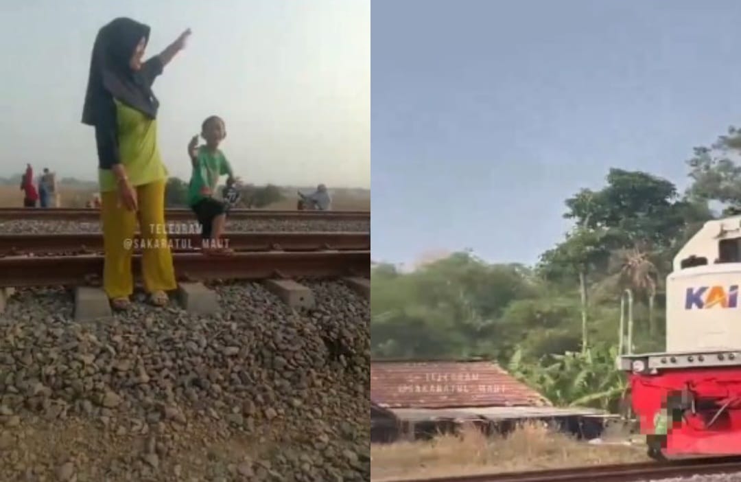 Terekam Kamera! 4 Orang Tewas Tertabrak Kereta Api di Karawang Jawa Barat Saat Asyik Nongkrong dan Bikin Vlog di Rel