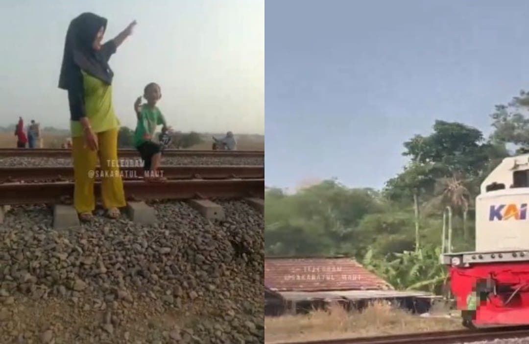 Terekam Kamera! 4 Orang Tewas Tertabrak Kereta Api di Karawang Jawa Barat Saat Asyik Nongkrong dan Bikin Vlog di Rel