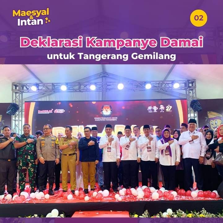 Maesyal-Intan Deklarasi Kampanye Damai, Pasangan MADANI Siap Ciptakan Politik Gembira