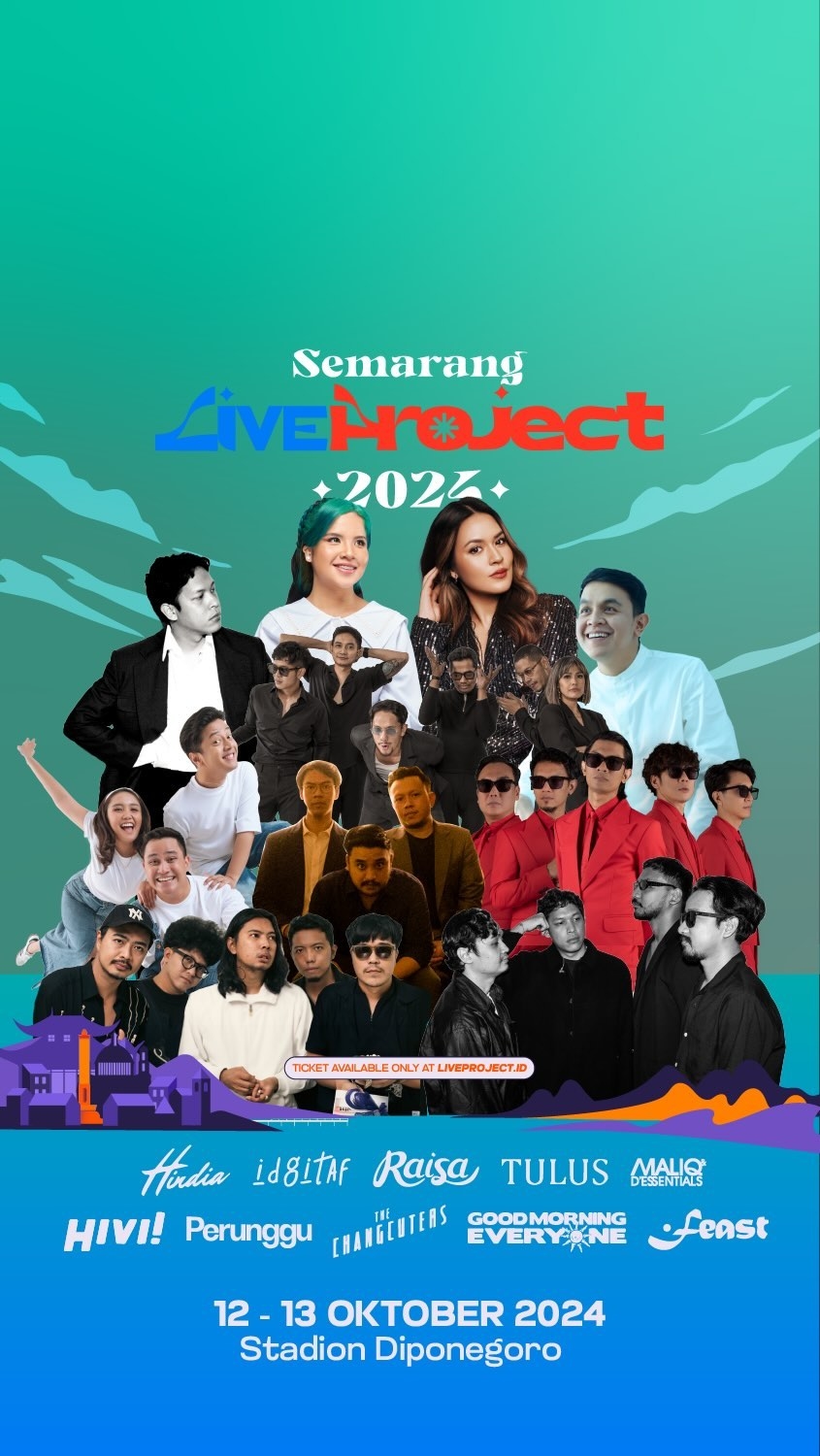 CATAT! 10 Artis Top Indonesia ini Bakal Meriahkan Semarang Liveproject Oktober 2024, dari Raisa hingga Hindia, Segini Harga Tiketnya
