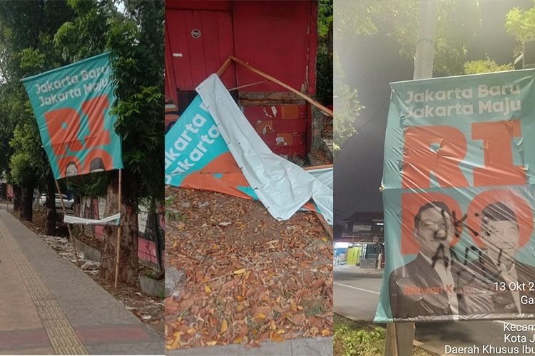 Perusakan Baliho RIDO Masih Marak Terjadi di Sejumlah Wilayah Jakarta, Tim Hukum Minta Bawaslu DKI Gercep Ungkap Pelaku