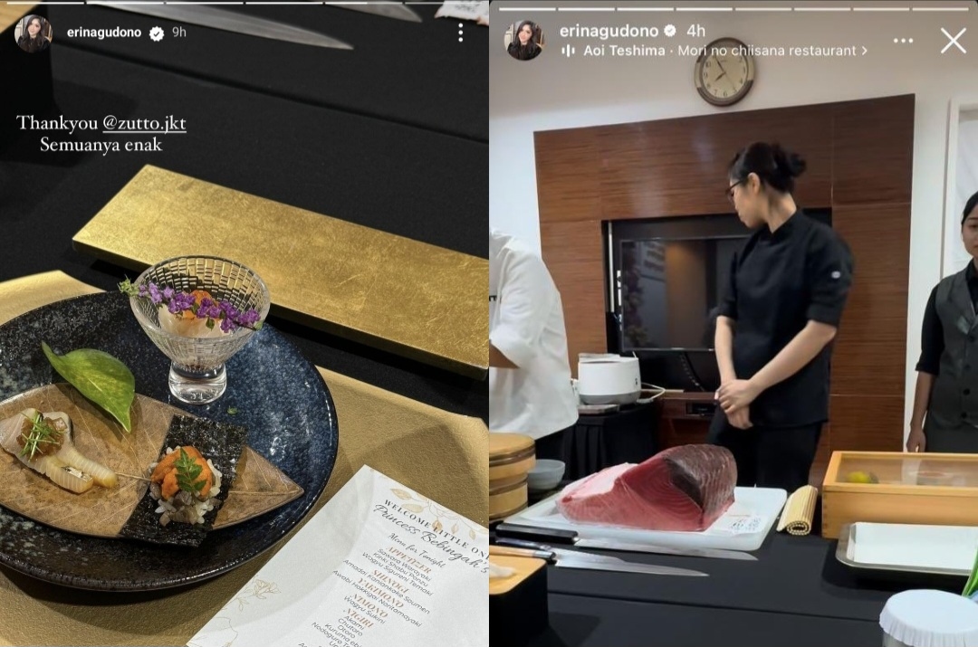 Tak Kapok, Usai Pamer Jet Pribadi dan Roti Rp400 Ribu di Los Angeles, Erina Gudono Kini Pamer Makan Sashimi Mahal Hingga Datangkan Chef ke Rumah Sakit
