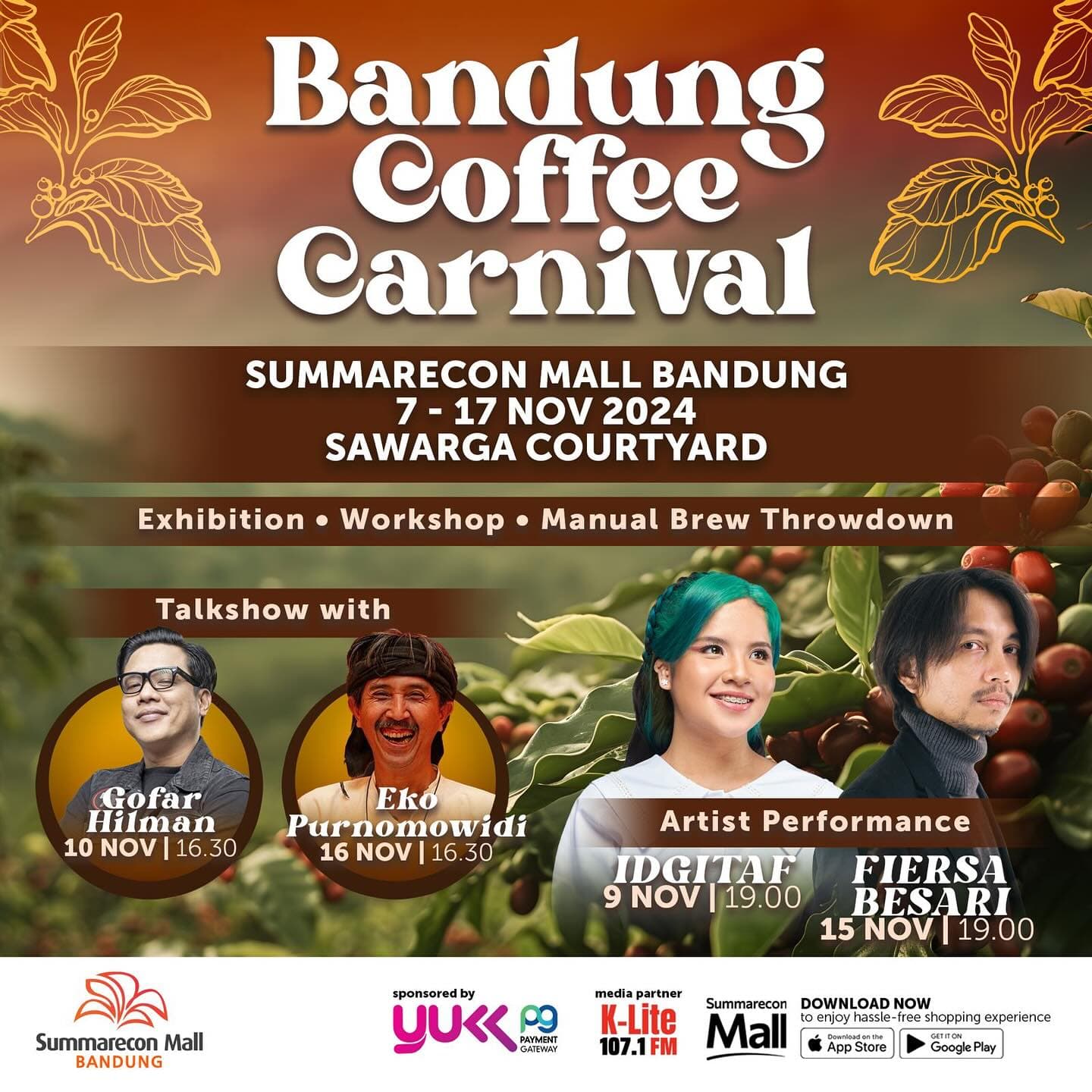 Pecinta Kopi Merapat! Idgitaf, Gofar Hilman hingga Fiersa Besari Bakal Meriahkan Bandung Coffee Carnival di Summaba pada 7-17 November 2024, GRATIS