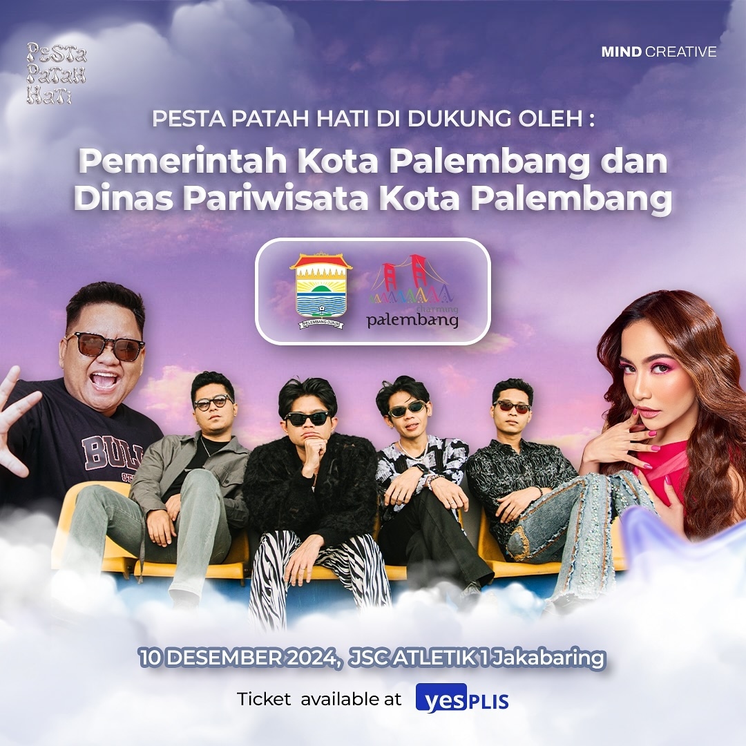 SIAP-SIAP! Pesta Patah Hati Bakal Digelar di Palembang, Menghadirkan Juicy Luicy, Mahalini dan Kak Gem, Segini Harga Tiketnya