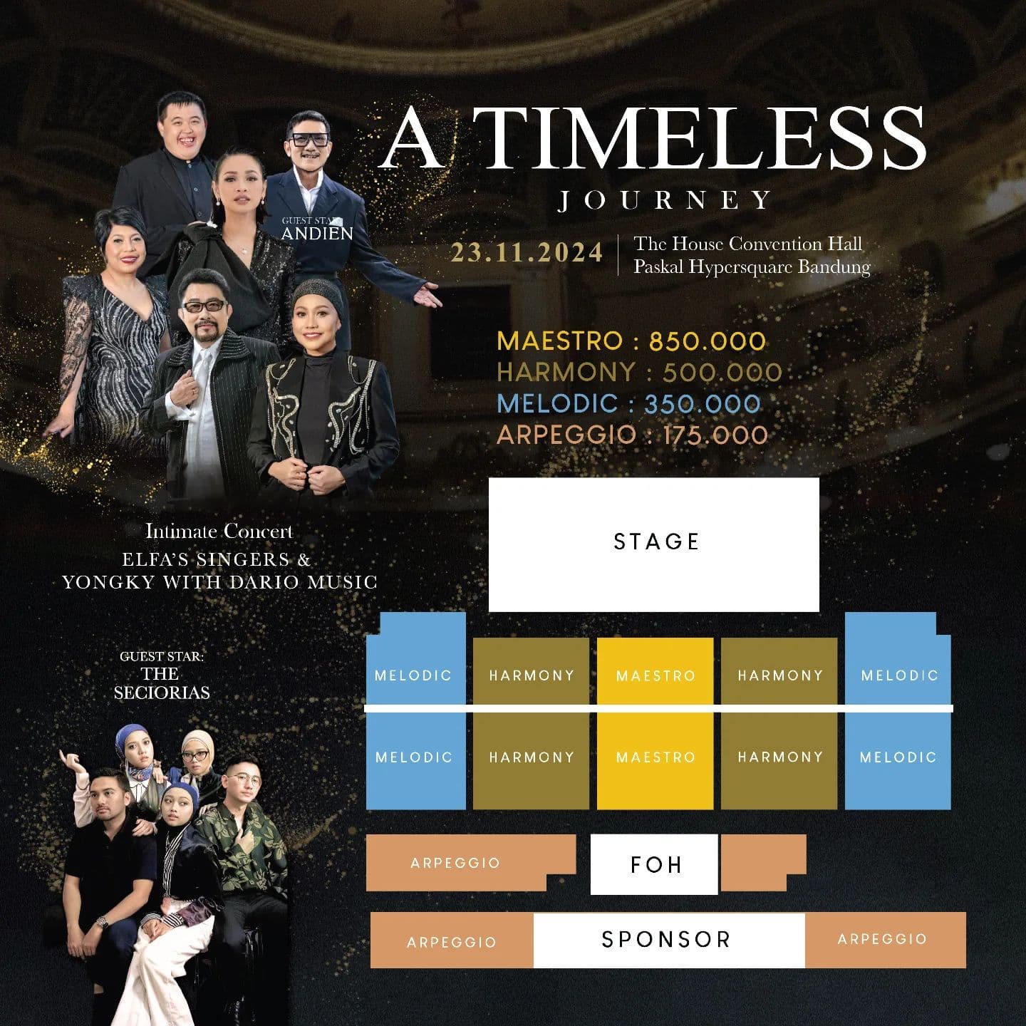A Timeless Journey Bakal Menghadirkan Karya-karya Elfa Secioria di Bandung, dengan Bintang Tamu Andien dan The Seciorias, Segini Harga Tiketnya