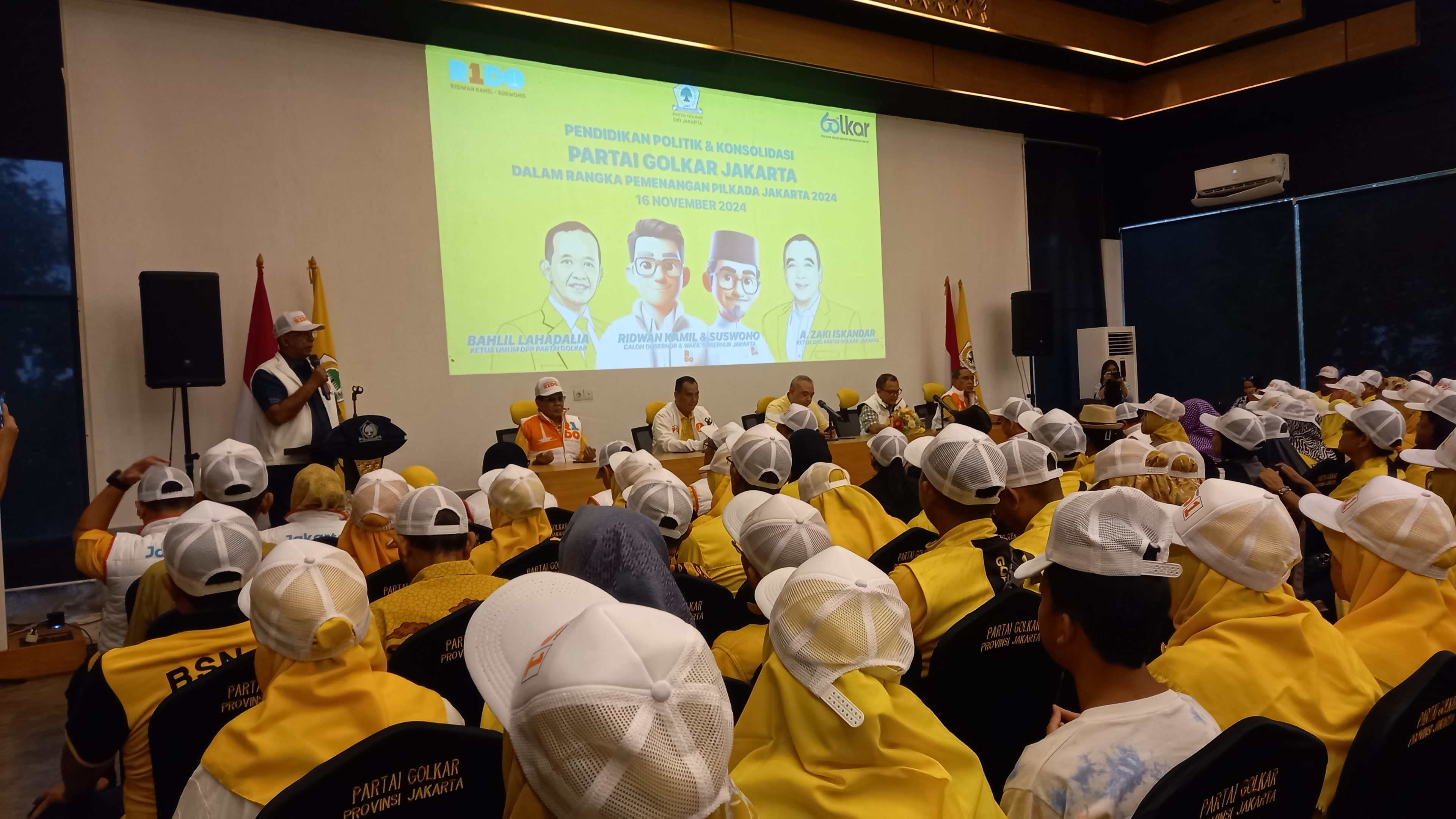 RIDO Wajib Menang Satu Putaran, Golkar DKI Minta Kader Door to Door Sampai di Lingkungan Terkecil