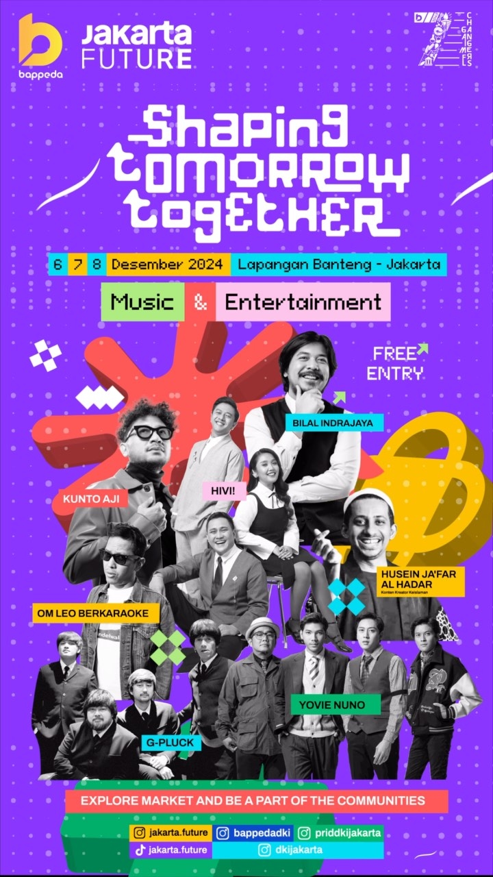 Konser Gratis di Lapangan Banteng Akhir Pekan Ini, Menghadirkan Kunto Aji, Bilal Indrajaya, Yovie & Nuno hingga Hivi! Simak Jadwalnya di Sini