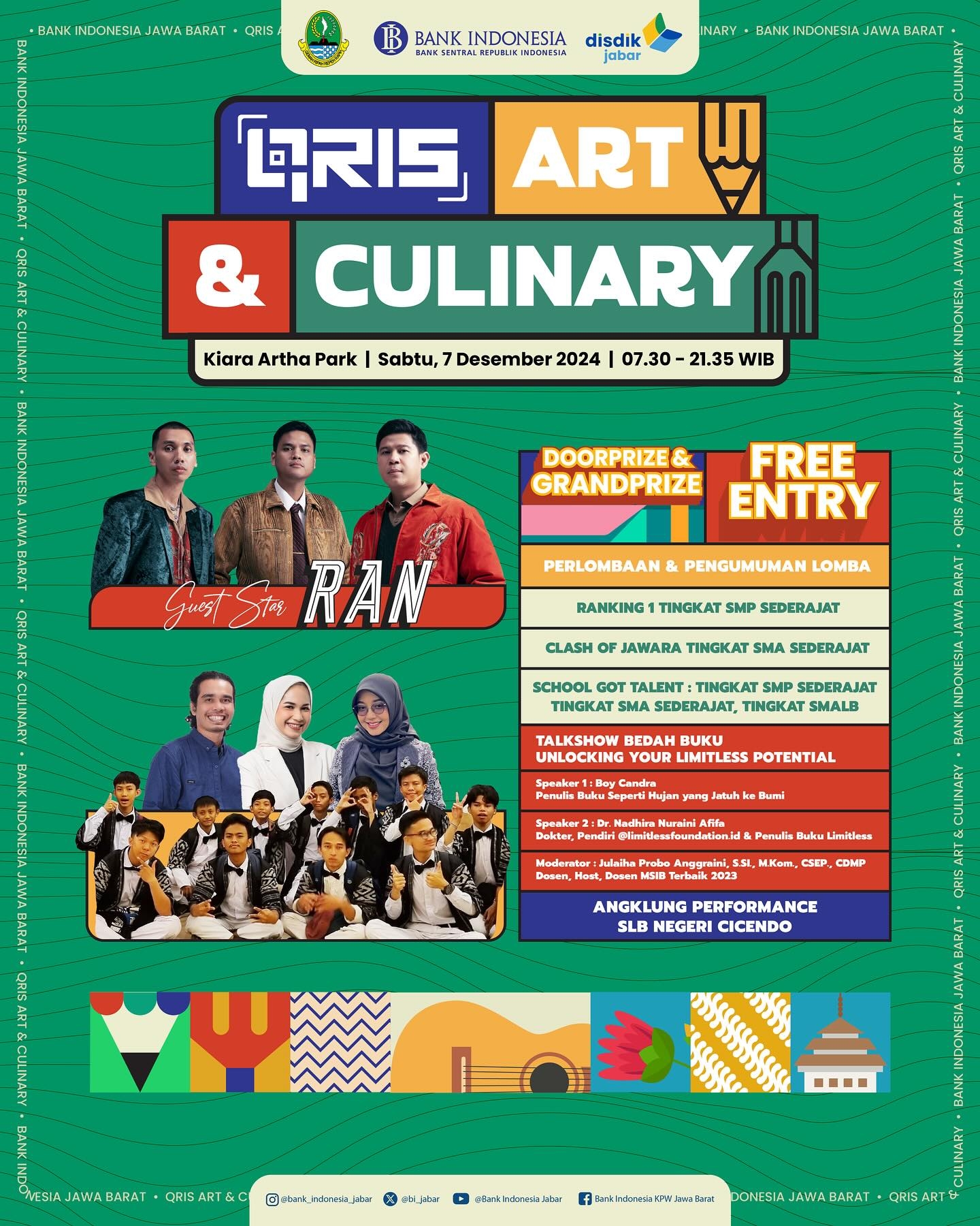 Konser Gratis Meriahkan QRIS Art & Culinary 2024 di Kiara Artha Park Bandung Akhir Pekan Ini, Ada RAN hingga Salma Salsabil, Cek Jadwalnya!