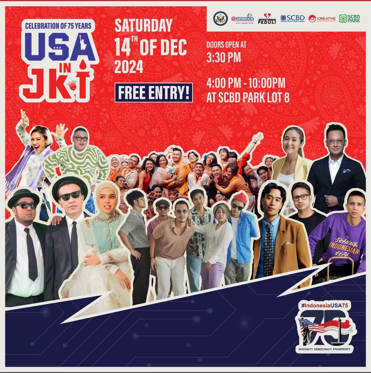 Konser Gratis Maliq & D’Essentials, Putri Ariani, Vidi Aldiano hingga Diskoria di SCBD Park Jakarta, Sabtu Besok Sore hingga Malam