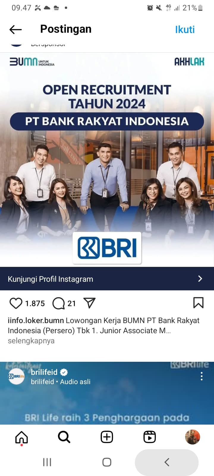 Lowongan Kerja BUMN, BRI Buka untuk Posisi Relationship Manager, Ditunggu sampai Akhir Desember Segera Ikut Yuks