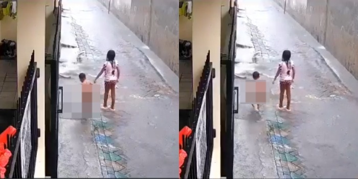 Video Detik-detik Seorang Balita Hanyut Terbawa Arus di Selokan Babatan saat Bermain Air Hujan Viral, Apakah Korban Sudah Ditemukan?