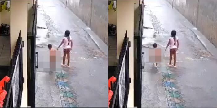 Video Detik-detik Seorang Balita Hanyut Terbawa Arus di Selokan Babatan saat Bermain Air Hujan Viral, Apakah Korban Sudah Ditemukan?