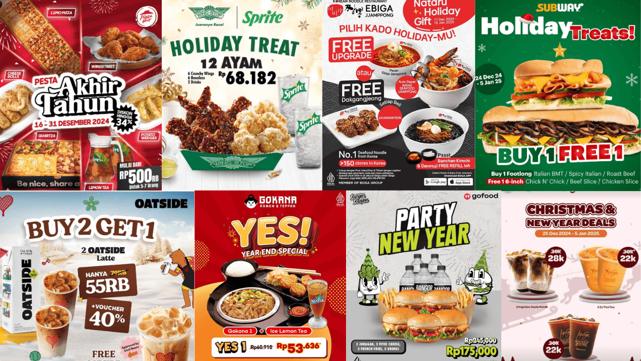 ASYIK! 20 Resto dan Cafe Ini Beri Promo Khusus Sepanjang Libur Nataru 2024, dari Pizza Hut, HokBen hingga Kopi Kenangan, Cek Daftar Lengkapnya di Sini