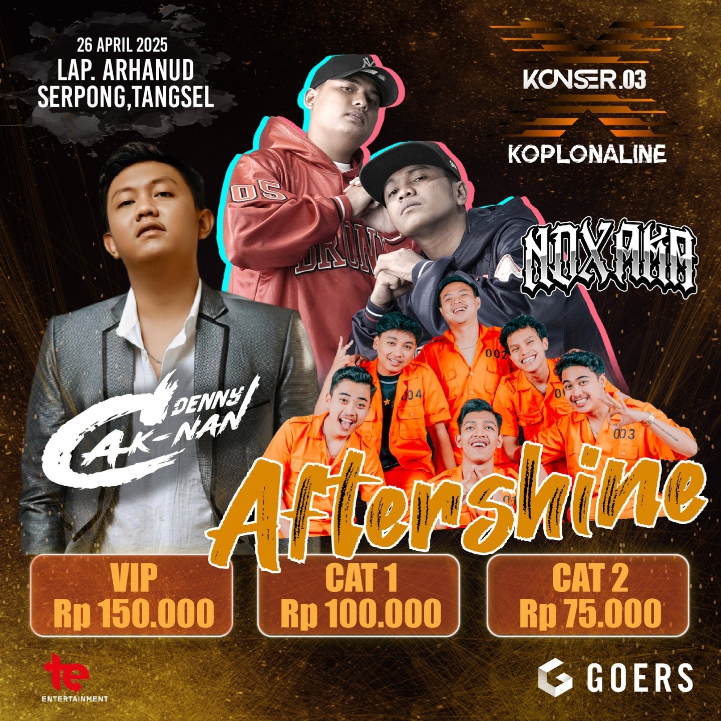 Denny Caknan, NDX AKA, hingga Aftershine Bakal Goyang Konser X.03 Koplonaline di Tangsel pada April 2025, Cek Lokasi dan Harga Tiketnya!