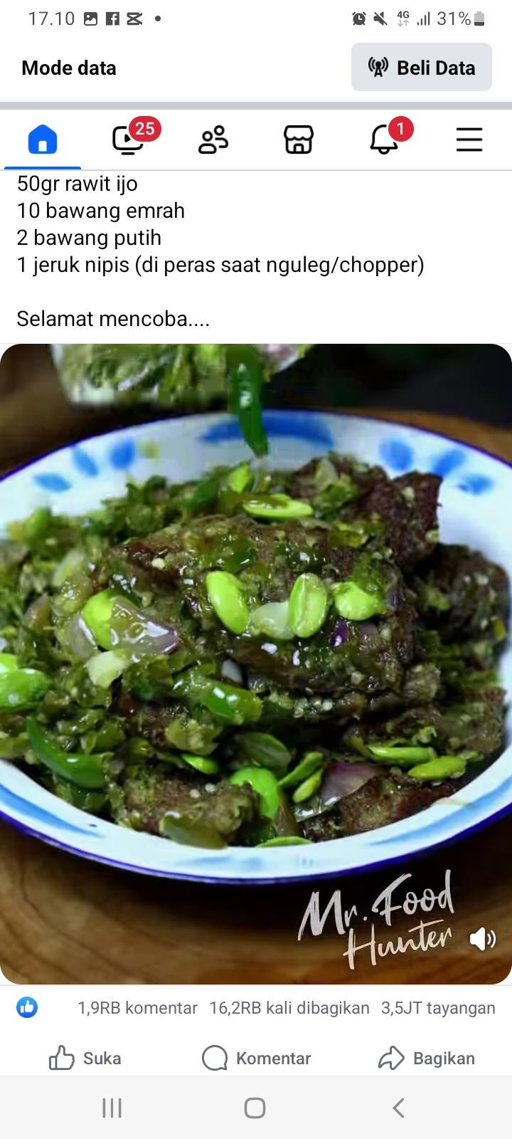 Boleh Dicoba Nih, Resep Dendeng Lambok Lado Mudo Khas Minang