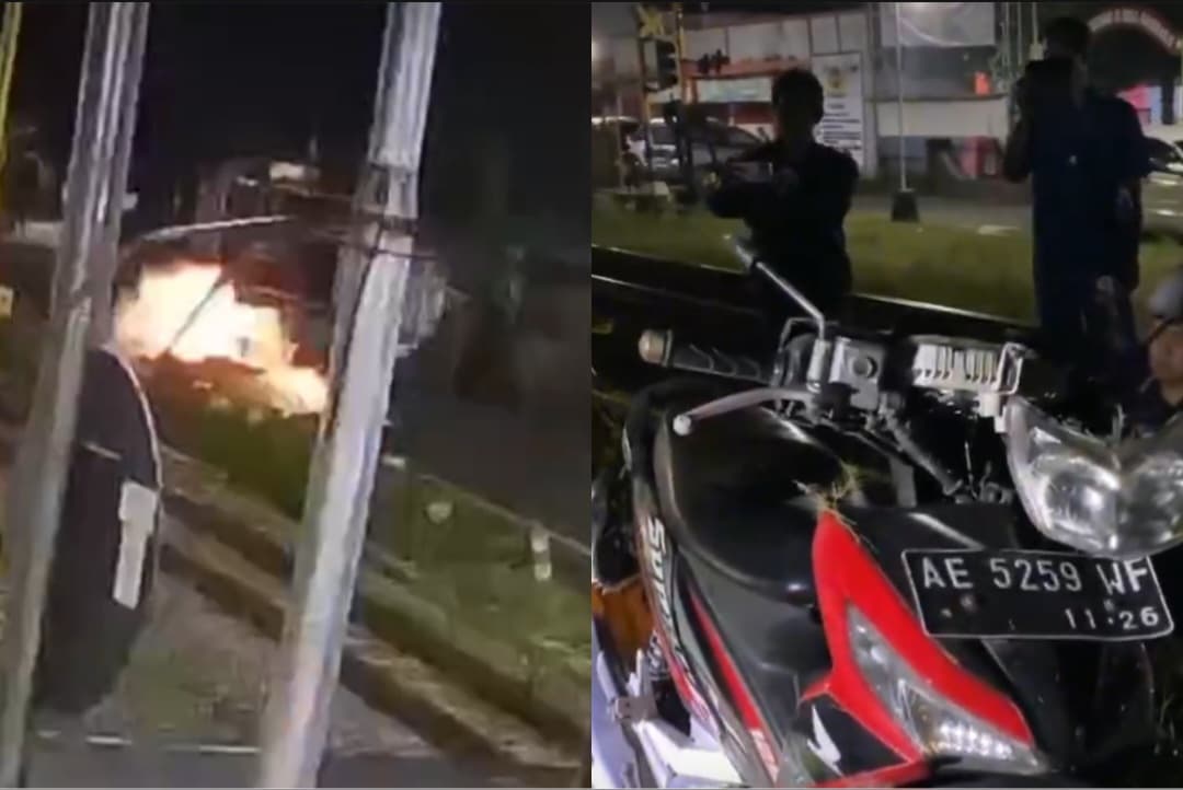 Pengendara Motor Tewas Usai Jatuh Dari Motor dan Meledak, Diduga Bawa Bubuk Mesiu